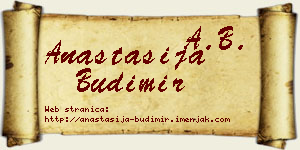 Anastasija Budimir vizit kartica